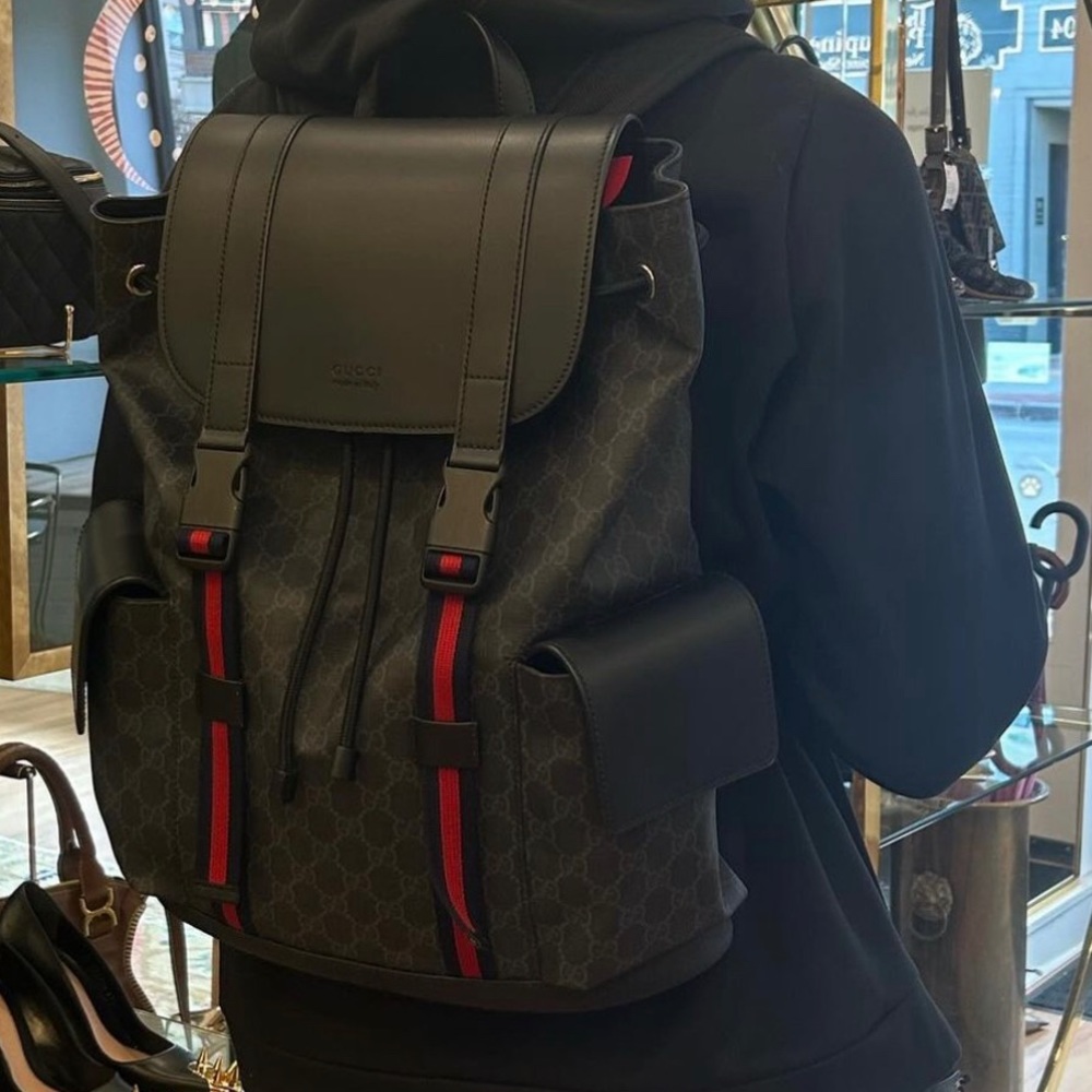 Black Gucci Backpack